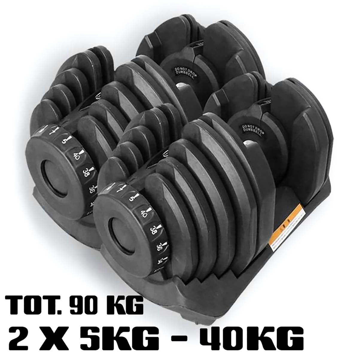 PAIR OF ADJUSTABLE DUMBBELLS 40 KG EACH ADJUSTABLE DUMBBELLS GYM GYM