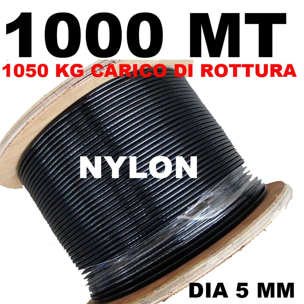COIL 1000m CABLE ROPE 5MM GYM BODY BUILDING STEEL NYLON CABLE GYM