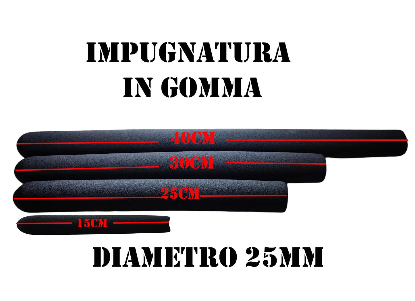 RUBBER GRIP FOR GYM TOOLS Ø 25 15CM