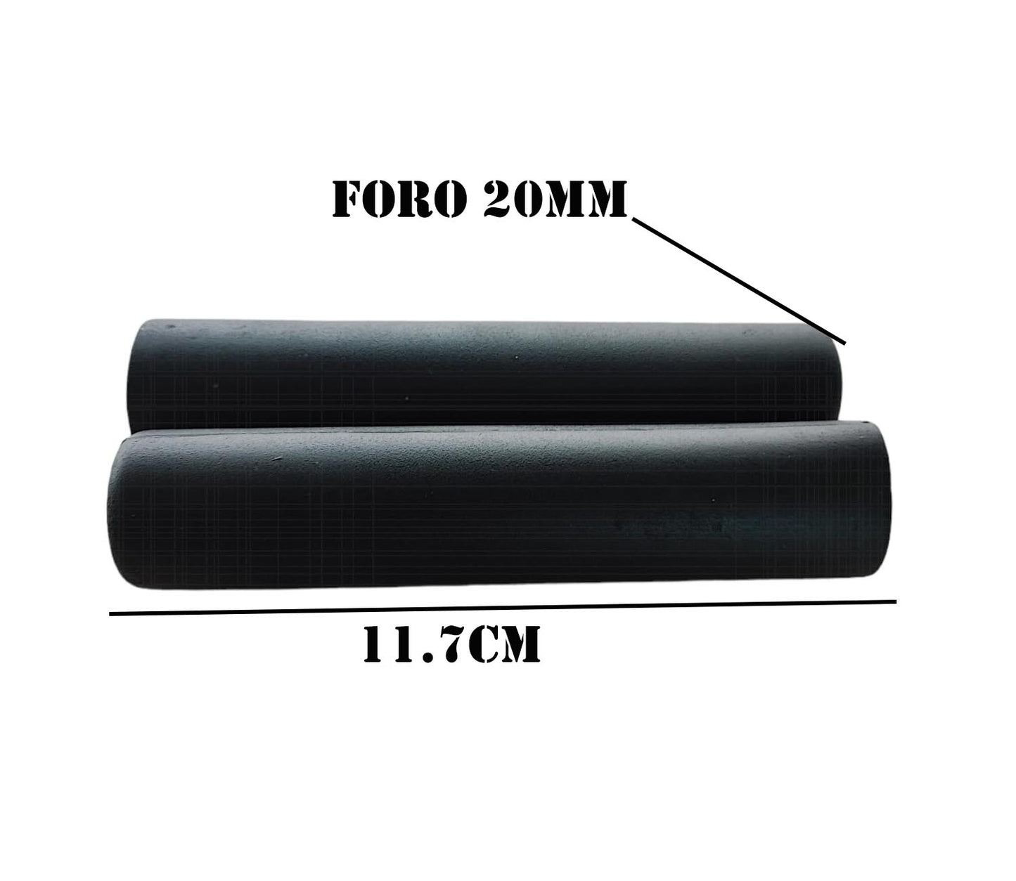 PAIR OF SPARE PARTS HANDLE KNOBS FOR GYM EQUIPMENT 11.7CM HOLE 20MM