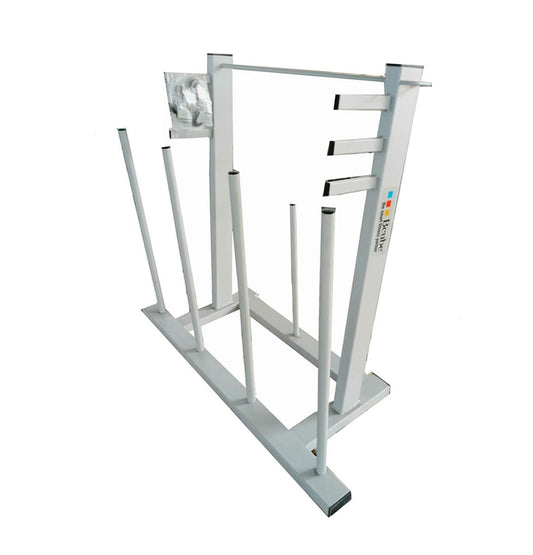 Pump rack for rockers and discs with 28 mm hole, 15 places with wheels